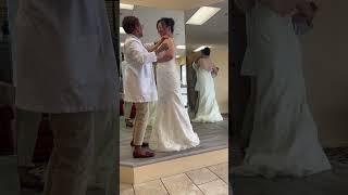 Getting Wedding Dress Alterations done at Sondra Falk Couture in Las Vegas [upl. by Lledrac]