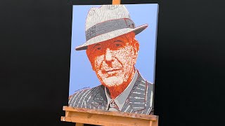 Painting Leonard Cohen in Pop Art [upl. by Rotberg]