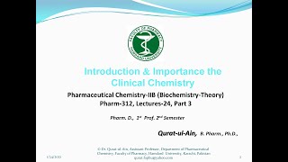 Clinical Chemistry Lecture 24 Par 3 [upl. by Wilbert]