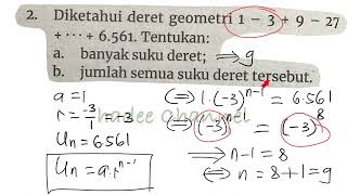 diketahui deret geometri 139276561tentukanbanyak sukujumlah semua suku [upl. by Jude675]