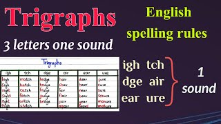 what are trigraphs  spelling rule dge ge  spelling rules [upl. by Haswell]