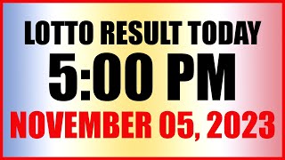 Lotto Result Today 5pm November 5 2023 Swertres Ez2 Pcso [upl. by Akiram386]