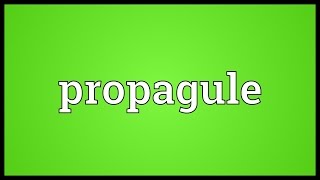 Propagule Meaning [upl. by Osnofla51]