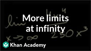 Limits at infinity of quotients Part 2  Limits and continuity  AP Calculus AB  Khan Academy [upl. by Akyeluz]