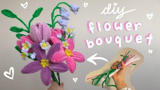 How to make a DIY FLOWER BOUQUET  cute tiktok gift idea [upl. by Pooi179]