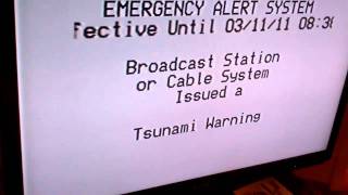 EAS Tsunami Warning 3112011 アメリカの津波警報 [upl. by Gnoud]