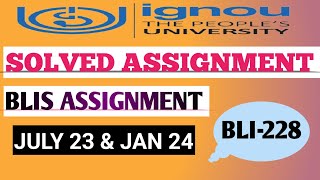 BLIE 228 SOLVED ASSIGNMENT 20232024 BLIE 228 IGNOU SOLVED HANDWRITTEN ASSIGNMENT 202324 ignou [upl. by Naehgem]