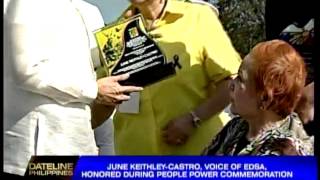 June Keithley honored during EDSA commemoration [upl. by Cassaundra]