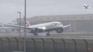 British Airways Boeing 787 Dreamliner touchampgo at London Heathrow [upl. by Nahem101]