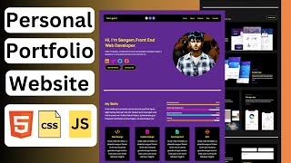 🚀🔥 Build a Responsive Personal Portfolio Website using HTML CSS and JavaScript 2024 [upl. by Lynna753]