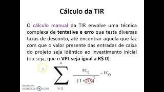 Cálculo manual da TIR Taxa Interna de Retorno  Análise de Investimentos e Orçamento de capital [upl. by Lavona]