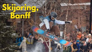 Skijoring in Banff  2024 Highlights [upl. by Furmark700]