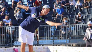 Mondial La Marseillaise à pétanque 2020  quart de finale FoyotRayne et PuccinelliBonetto [upl. by Apfel415]