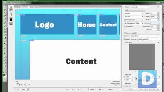 Photoshop Tutorial  Create A Website with the Slice Tool [upl. by Soren]