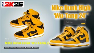 NBA 2K25 Shoe Creator  Nike Dunk High WuTang [upl. by Weil]