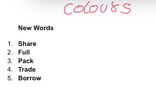 Colours class 3 English new book chapter 1 colours new wordsword meaning and extra question ans [upl. by Armillas33]