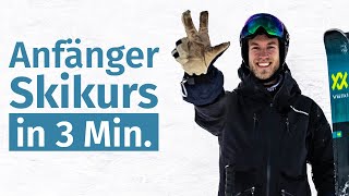 Anfänger Skikurs in 3 Minuten  Skifahren lernen [upl. by Anayet]