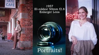 Portraits with a 1957 vintage lens  Elnikkor 50mm f28 enlarger lens [upl. by Ralfston]