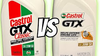 Is more ZINC better CASTROL GTX vs CASTROL GTX Classic [upl. by Arymas150]