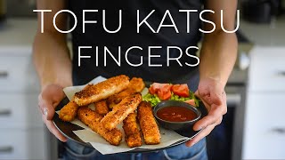 SUPER CRISPY Tofu Katsu Fingers Recipe youll FALL IN LOVE WITH [upl. by Aklog]