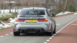 BMW M3 G80 with R44 Performance Exhaust  LOUD Accelerations Powerslides and Donuts [upl. by Beitz]