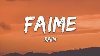 Faime  Rain Lyrics [upl. by Eatnohs]