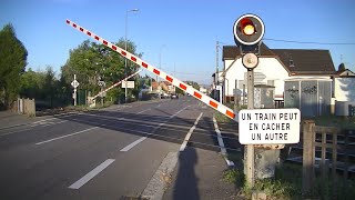 Spoorwegovergang Haguenau F  Railroad crossing  Passage à niveau [upl. by Dominick780]