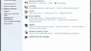 Control Panel  Hardware and Sound  Windows Mobility Center [upl. by Ruenhs]