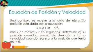 Posicion y velocidad de una particula [upl. by Nalyorf]