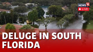 USA News Live  South Florida Hit By Floods And Strong Winds LIVE South Florida News LIVE  N18L [upl. by Inneg101]