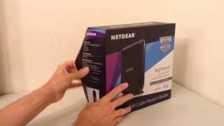 NETGEAR Nighthawk AC 1900 WiFi Cable Modem Router UNBOXING [upl. by Helsa]