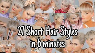 How to style a short Pixiecut  27 ways [upl. by Osmond]