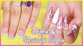 RETIRER SES ONGLES EN GEL amp ACRYLIQUE CHEZ SOI  NOUVELLE POSE 💅🏼 [upl. by Derayne191]