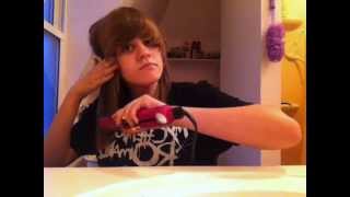 Unintentional ASMR  Emo girl straightens her hair [upl. by Sabanrab]