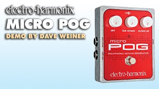 ElectroHarmonix Micro POG Polyphonic Octave Generator EHX Pedal Demo by Dave Weiner [upl. by Jedidiah]