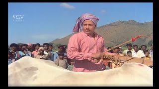 Dr Vishnuvardhan Wins Bull Race  Bhootayyana Maga Ayyu  Best Kannada Movie Scene  Lokesh [upl. by Sitto]