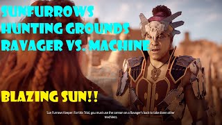 Blazing SunSun Furrows Hunters Trial Ravager vs Machines Horizon Zero Dawn Complete Edition PS4 [upl. by Lefton]