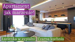 Apartament jak MARZENIE 🏆 Czarna kuchnia  Łazienka na widoku [upl. by Schulze86]