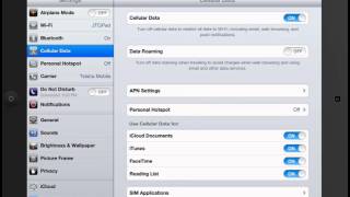 iPad Tutorial  Cellular Data [upl. by Maisie]