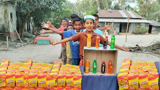 Matching Cold Drinks Bottle Challenge  Amazing Challenge With Village Kids [upl. by Mccullough]