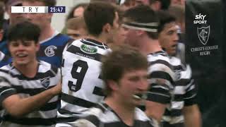 FIRST XV HIGHLIGHTS Christs College v Christchurch Boys High [upl. by Nalehp]