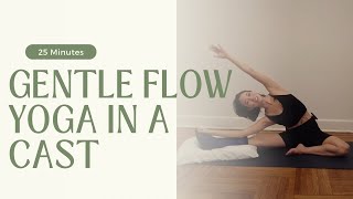 Gentle Yoga Flow in a Cast Lower Leg Injury [upl. by Wilmette]