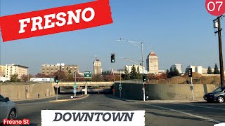 FRESNO CALIFORNIA driving downtown [upl. by Eniamahs]