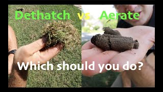 Aeration vs Dethatching  Which should YOU do [upl. by Anirahtak]