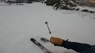 Skiing Cold Spring Chute Headwaters Big Sky Resort 2022 [upl. by Jim773]