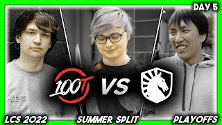 THE TRIUNITY LCS 2022 CoStreams  Summer Split  Playoffs Day 5  100 vs TL [upl. by Aisercal231]