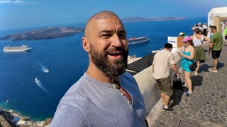 Eating in the Greek Island of Santorini 🇬🇷 [upl. by Atnoved432]