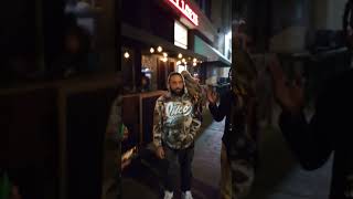 Guy walks around with a Owl on his Shoulder Downtown La [upl. by Ramsa963]