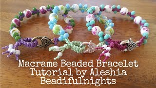 Macrame Beaded Bracelet Tutorial [upl. by Lydell]