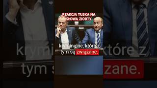 Ziobro Polityka Reakcja Tuska na słowa Ziobry [upl. by Dymphia]